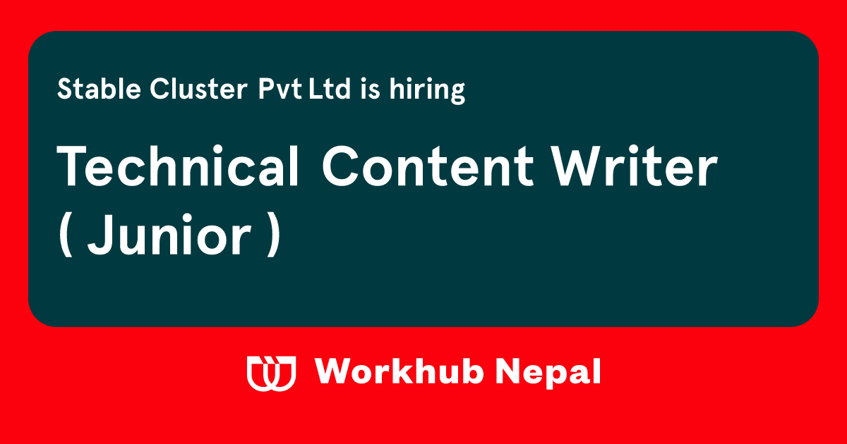 Technical Content Writer ( Junior )